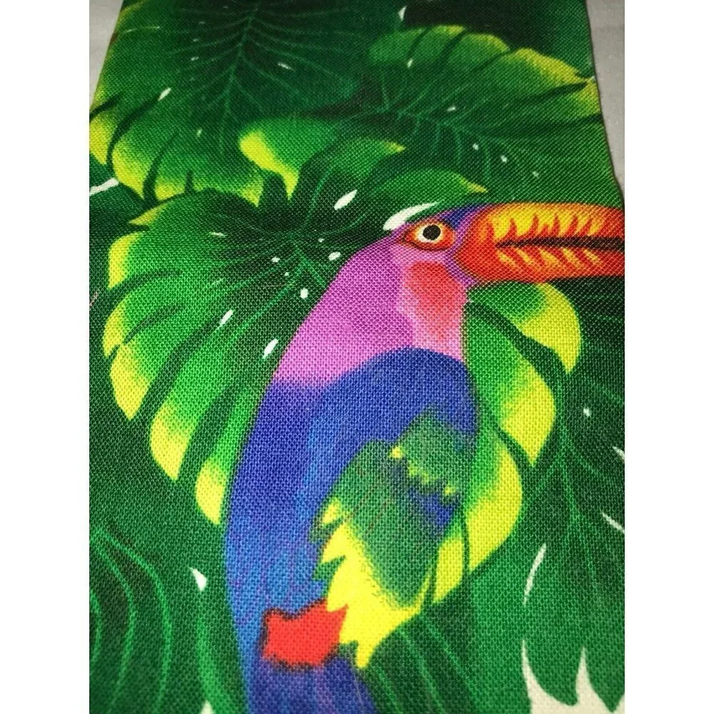 Maddies Daddy's Tropical Birds Parrots Toucans Vermont Cotton Classic Neck Tie